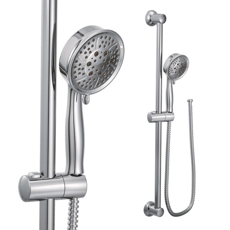Moen Eco-Performance Chrome Four-Function Removable Handheld Showerhead with 69-Inch-Long Hose and Wall-Mounted Slide Bar, 3667EP - Image 1